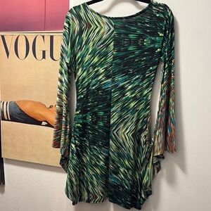 Missoni (no tag) Asymmetrical Green and Orange Tunic S